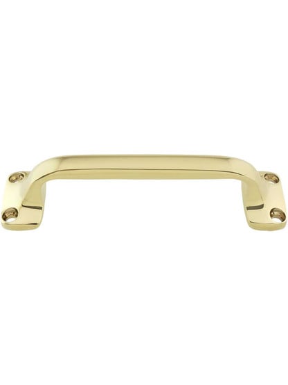 6 inch Solid-Brass Window Utility Pull in Polished Brass.
